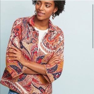 Moth • Paisley Knit Cardigan‎ Jacket 3/4 Sleeve